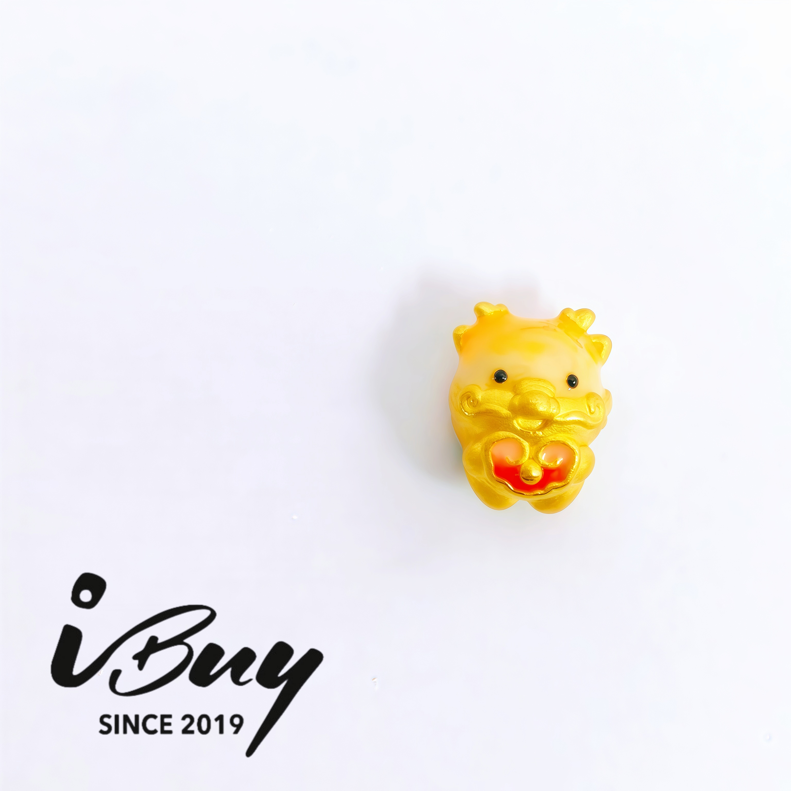 999 GOLD ENAMEL RUYI BABY LOONG 999如意龙宝宝串咀