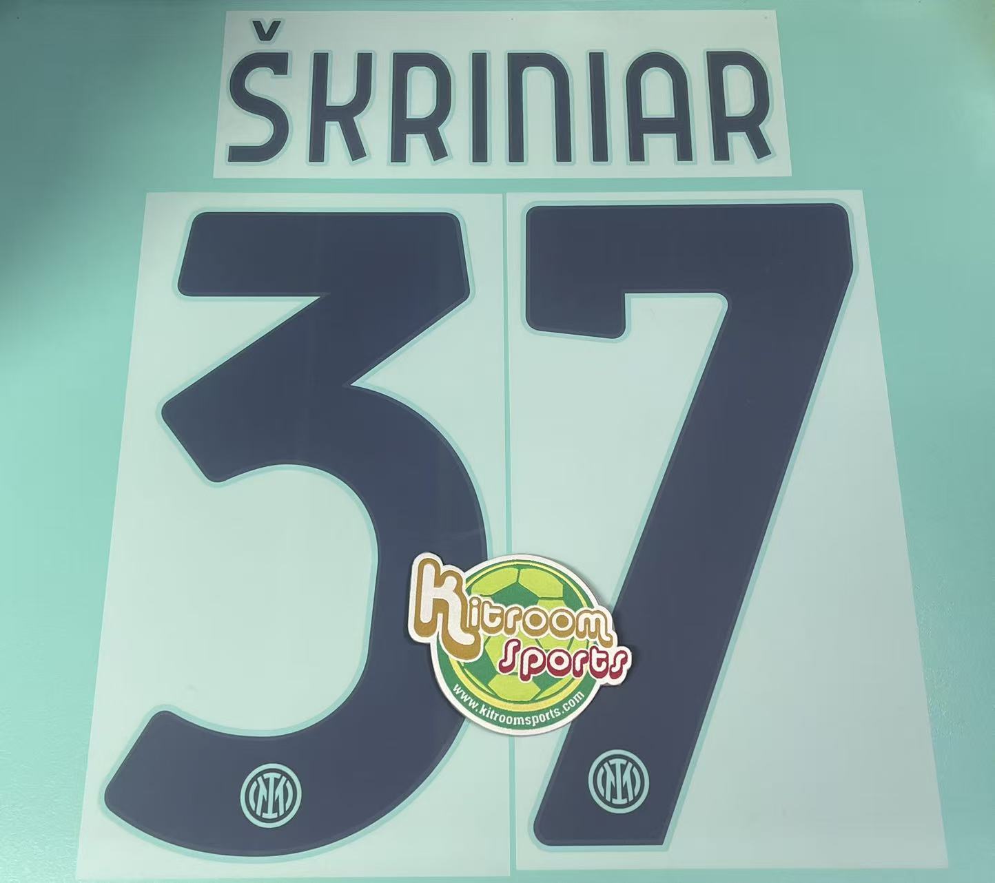 2022-23 Inter Milan Away Nameset #37 SKRINIAR