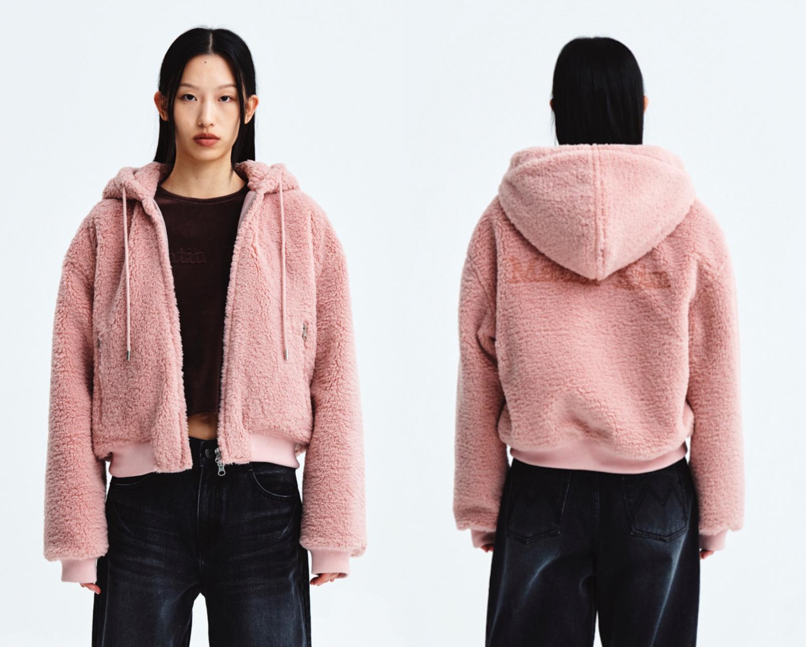 Matin Kim 後logo women 毛毛外套 特價 Pink Size s / ‘m