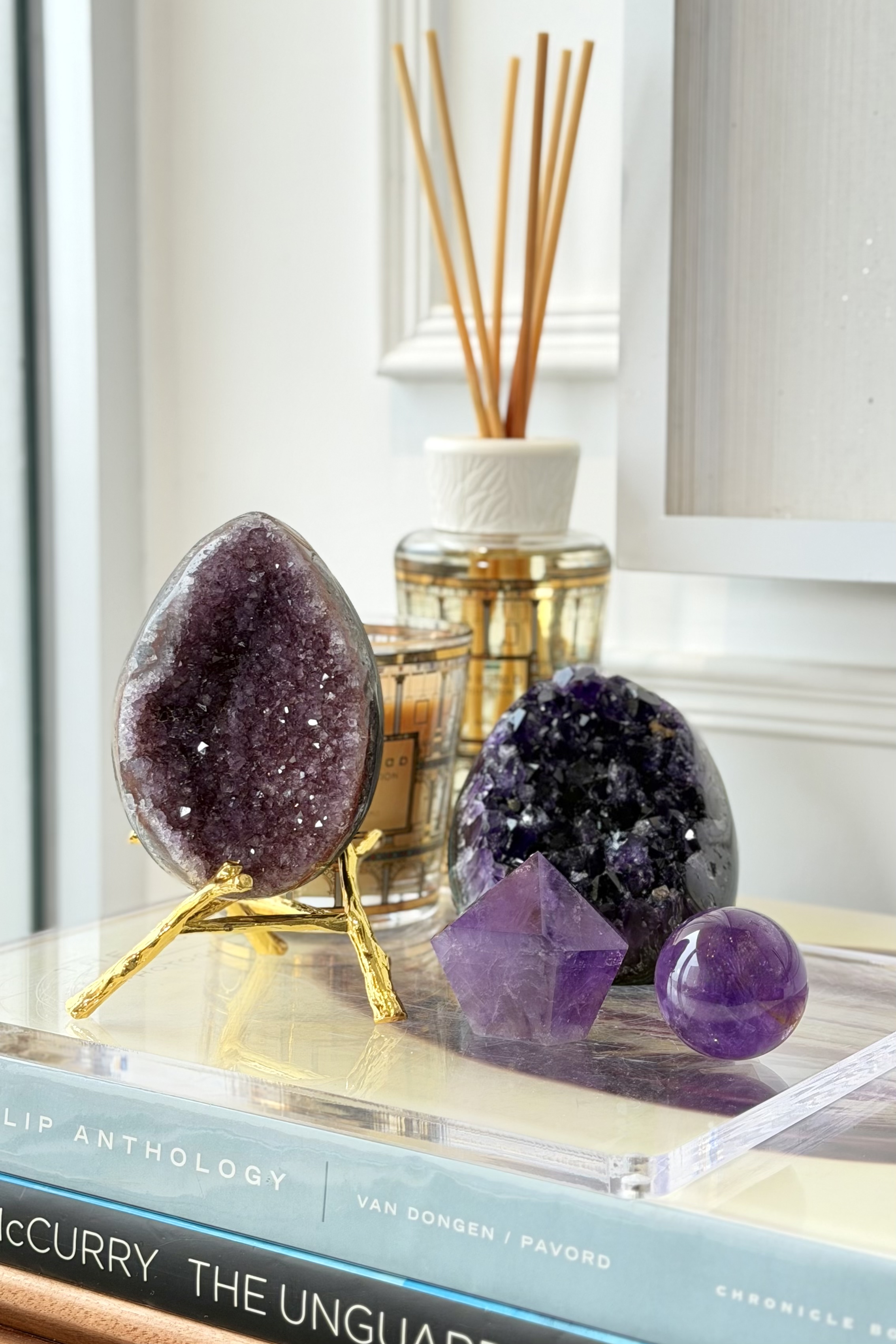 ༒10.2cm瑪瑙邊香芋柴紫水晶蛋༒  AM5001C2JGmf1-RA27*5EN