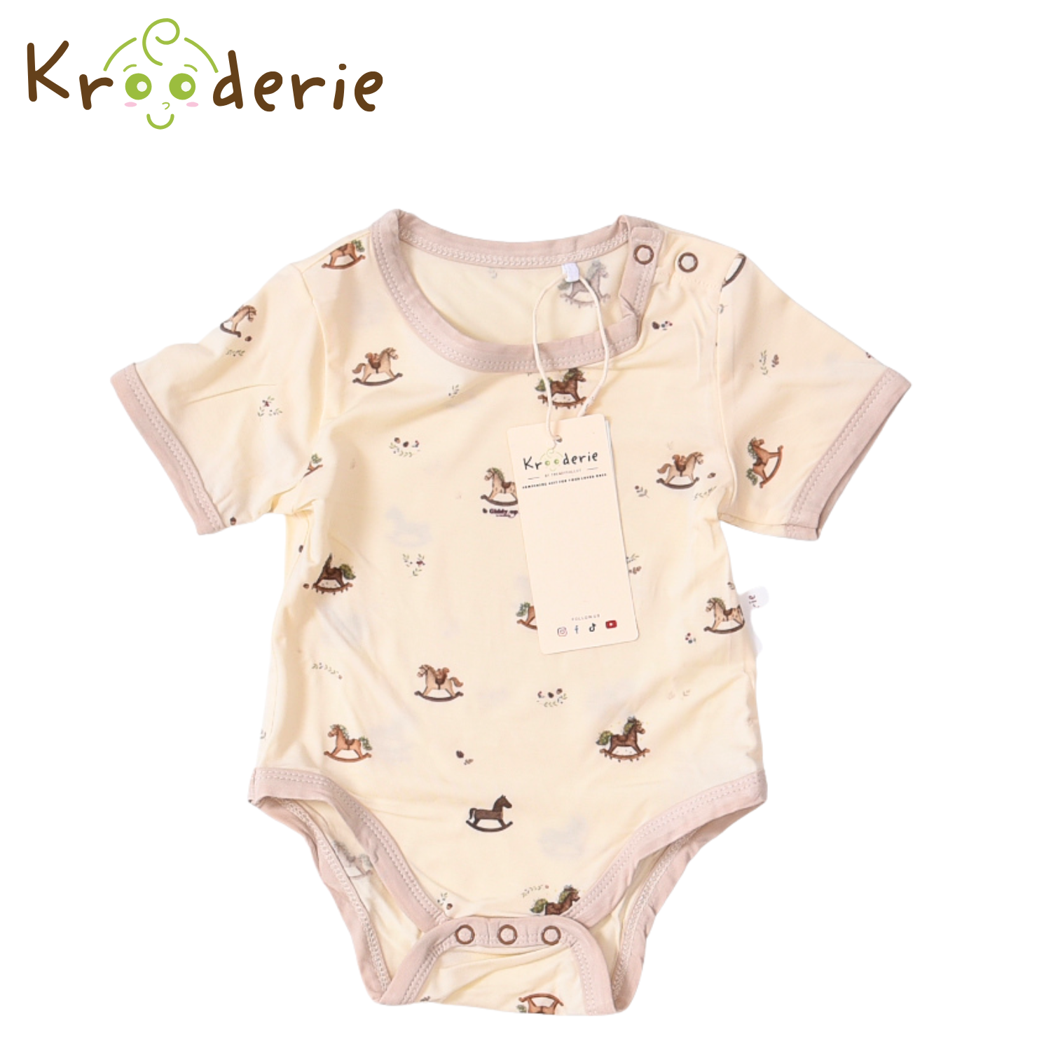 Krooderie TENCEL Short Sleeve Baby Romper
