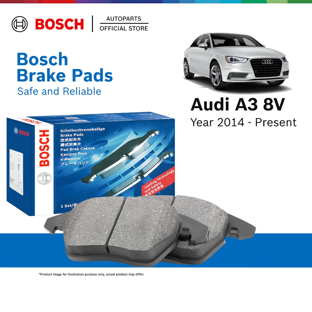 BOSCH Front Brake Pads - Audi A3 8V , year 2014 - Present - 0986494660