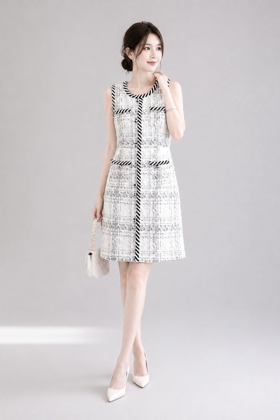 25961 Chérie Tweed Trim Dress
