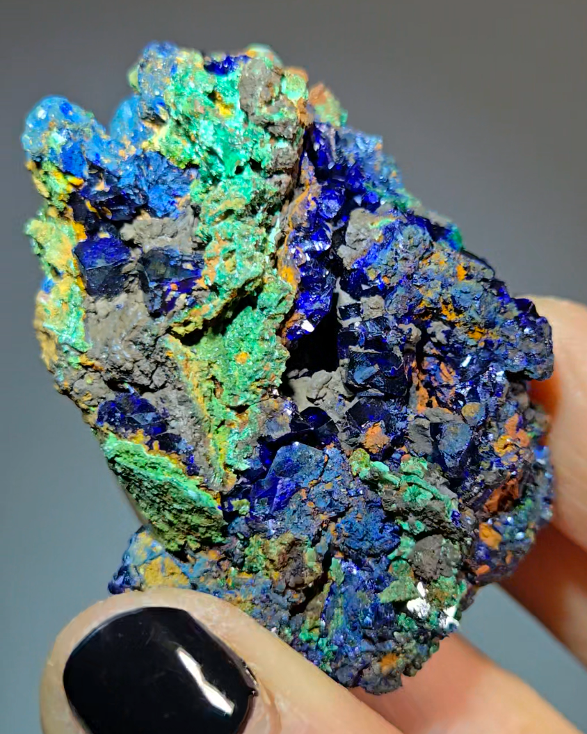 Rare cubic azurite specimen - AZ23