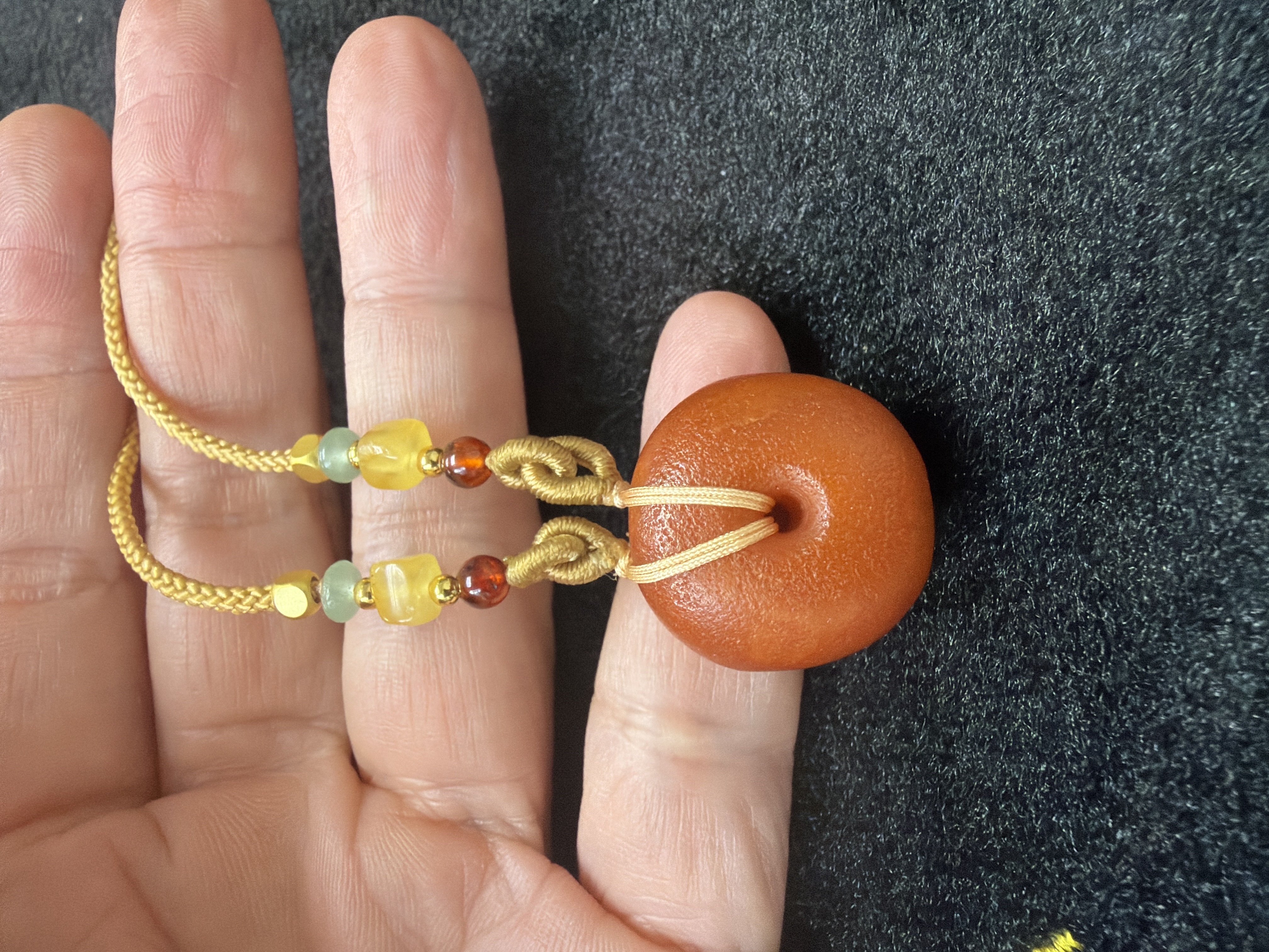 老蜜蠟平安扣吊咀（已加持）#8