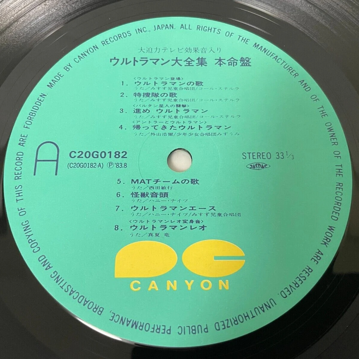 (附特典POSTER) 日本特撮 < ULTRAMAN 大全集 本命盤 > 1983 LP黑膠唱片