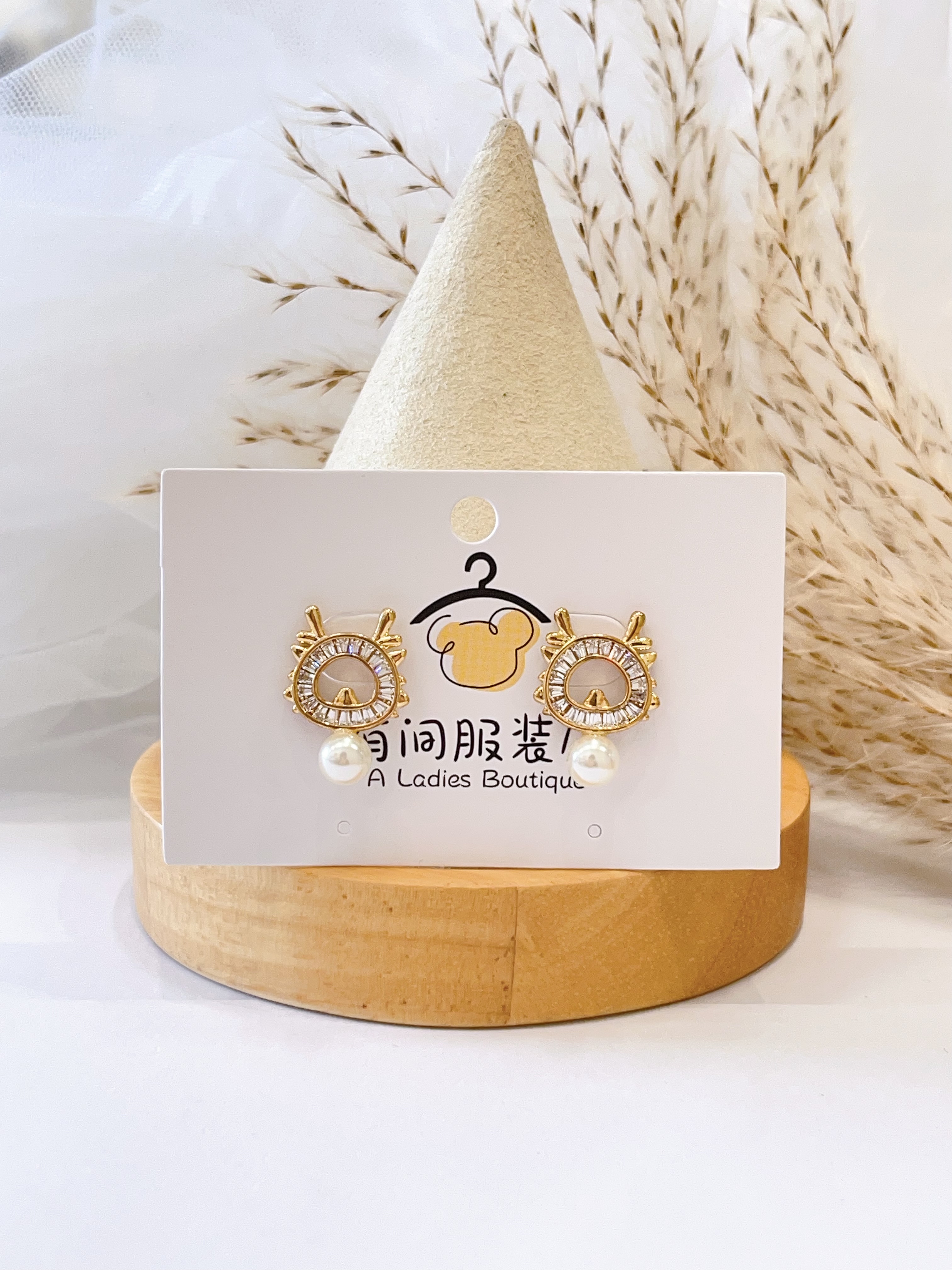 日常简约设计珍珠耳坠耳环