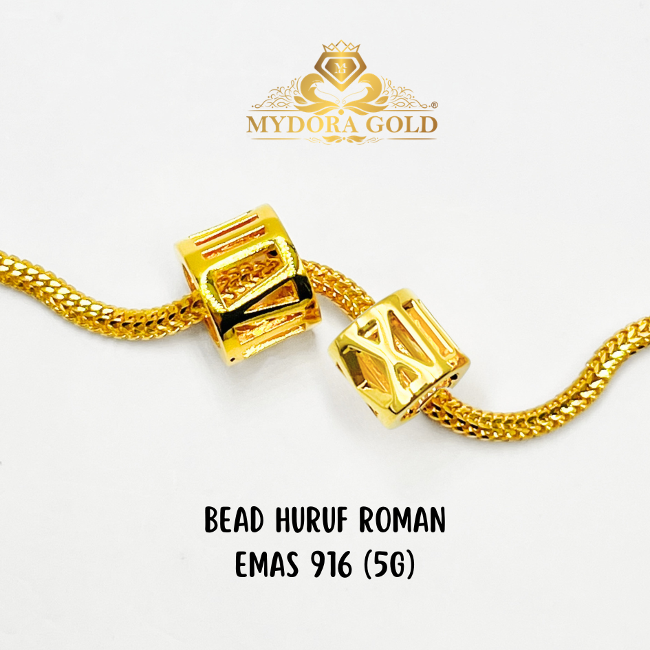 MYDORA Bead Huruf Roman (5G) l EMAS 916/22K