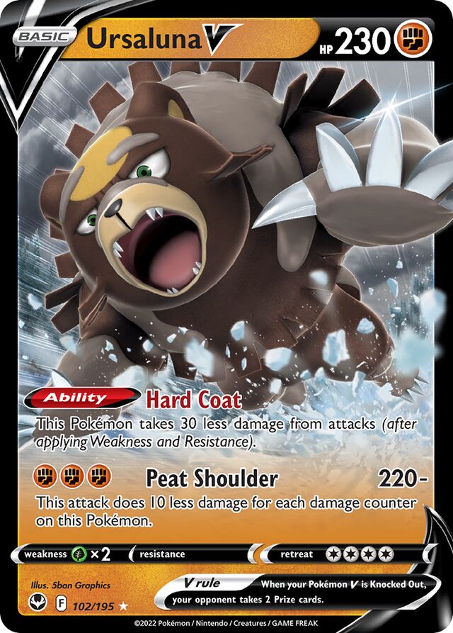 Pokemon TCG Silver Tempest - Ursaluna V-102/195