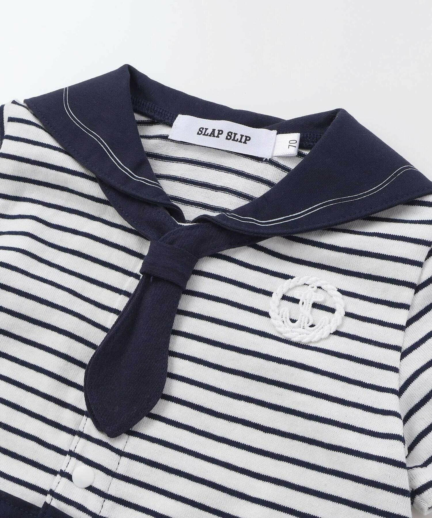 🇯🇵預訂 日本直送🇯🇵Slap Slip Baby兩色海洋風水手領短袖連身服