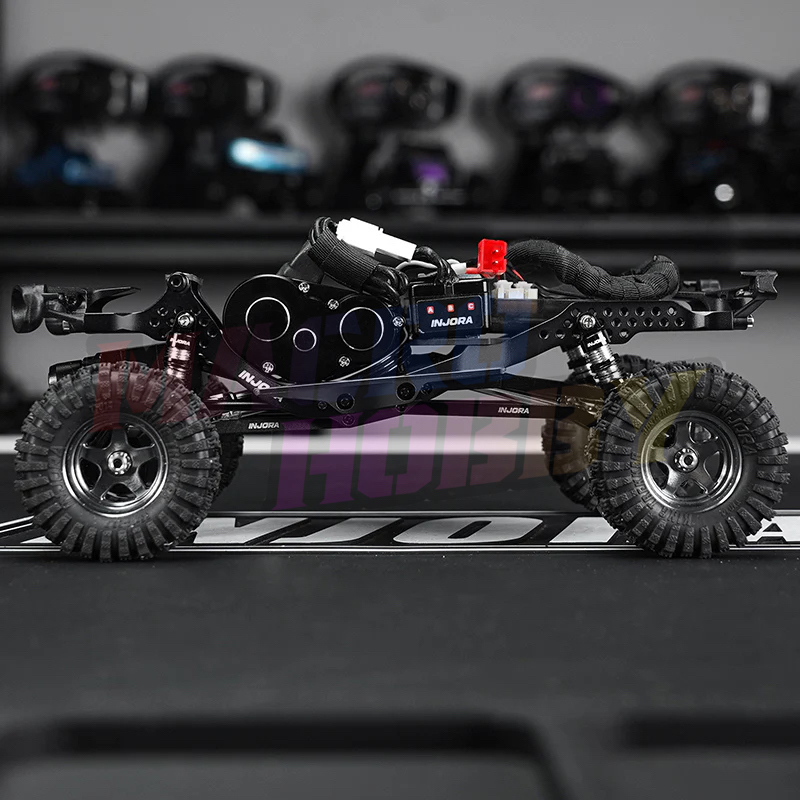 INJORA LCG Aluminum Chassis Kit for 1/30 SCX30 WITH POM ROCK SLIDERS #530372