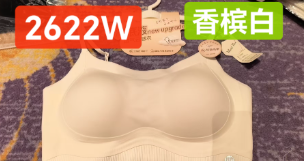 2622W WHITE BRA 内衣 香槟白 (150)