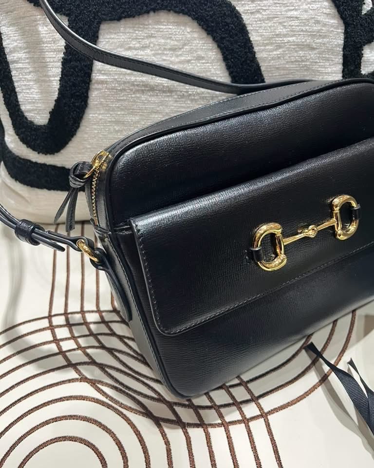 Gucci horsebit 1955 camera bag 黑金牛皮,100%Authentic, 98%New ✅專門店收據✅Tap✅Dust bag