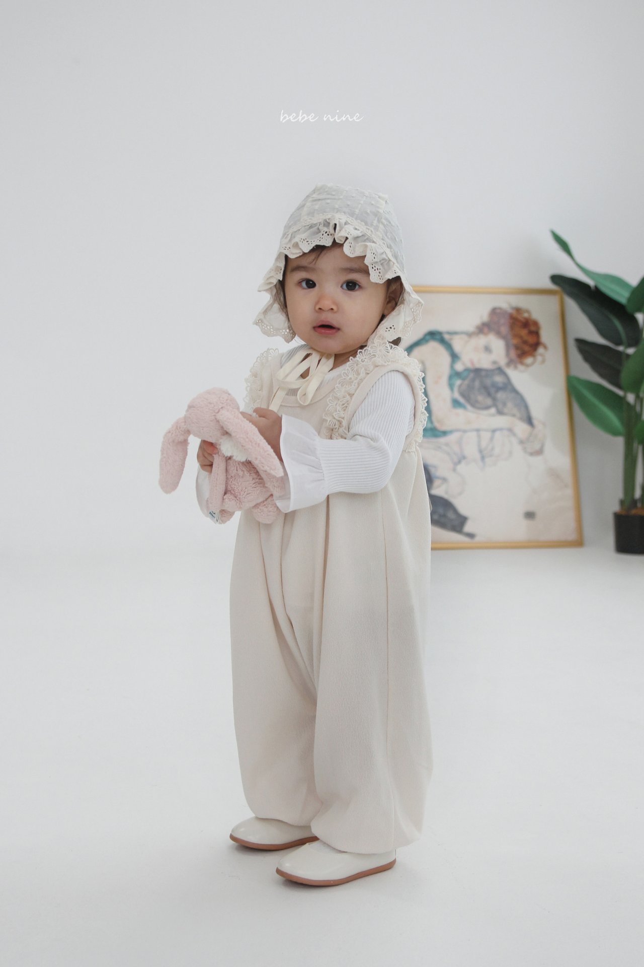 🌸預訂 韓國直送🌸🇰🇷Bebenine兩色蕾絲花邊後背蝴蝶結綁帶背心連身褲