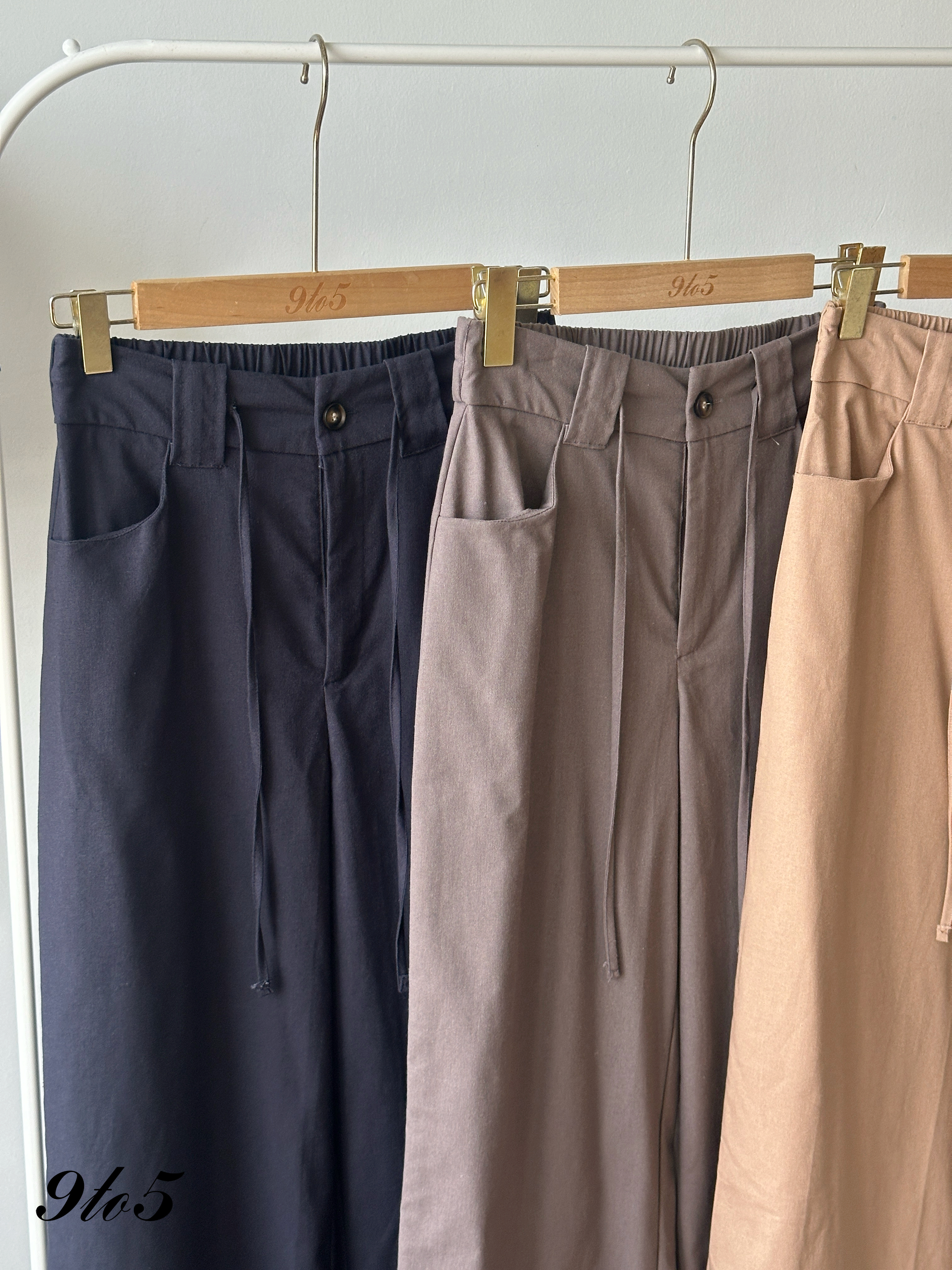 S1971 Linen Long Straight Pants - 3 Colors 