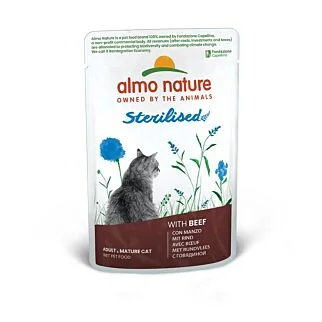 Almo Nature Functional Sterilised 牛肉 絕育貓鮮包 70gx30