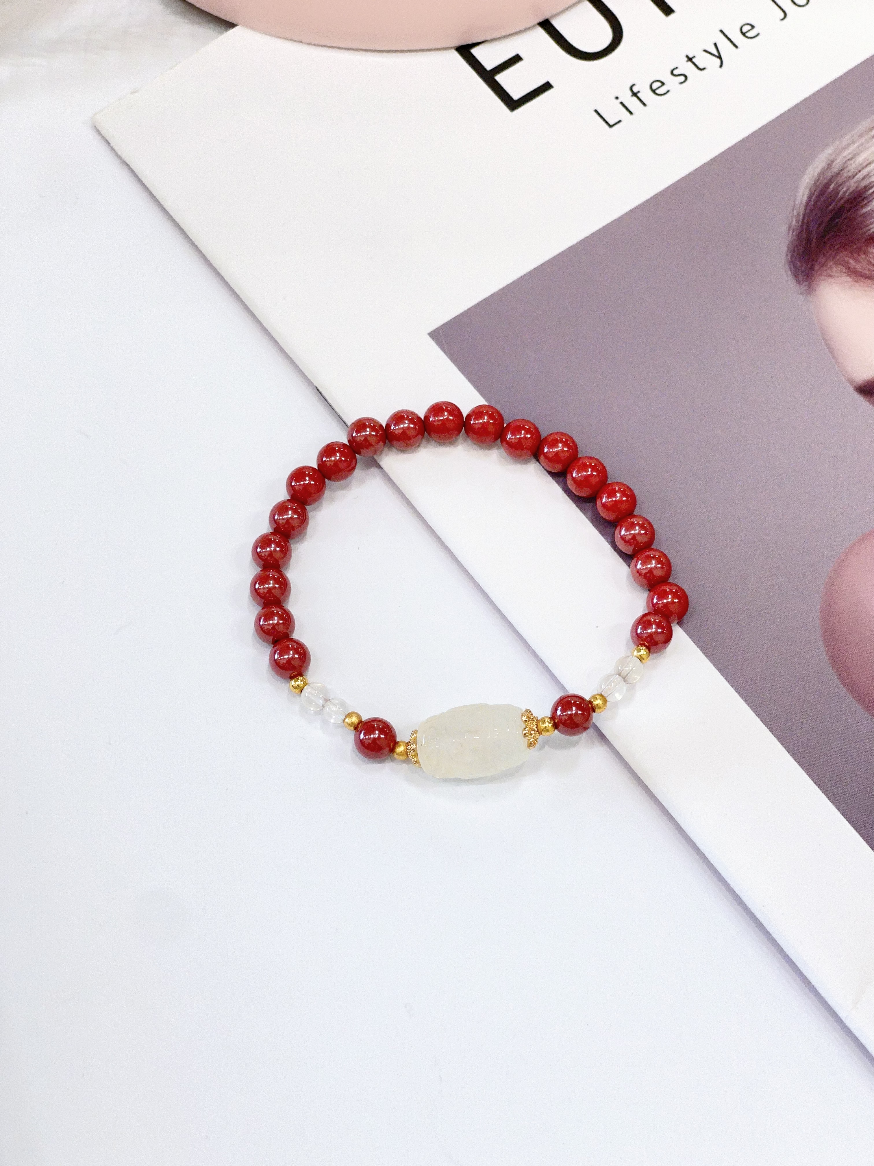 💛 帝王砂 × 柠檬黄水晶天竺手串 Imperial Sand Stone & Lemon Citrine Dzi Bead