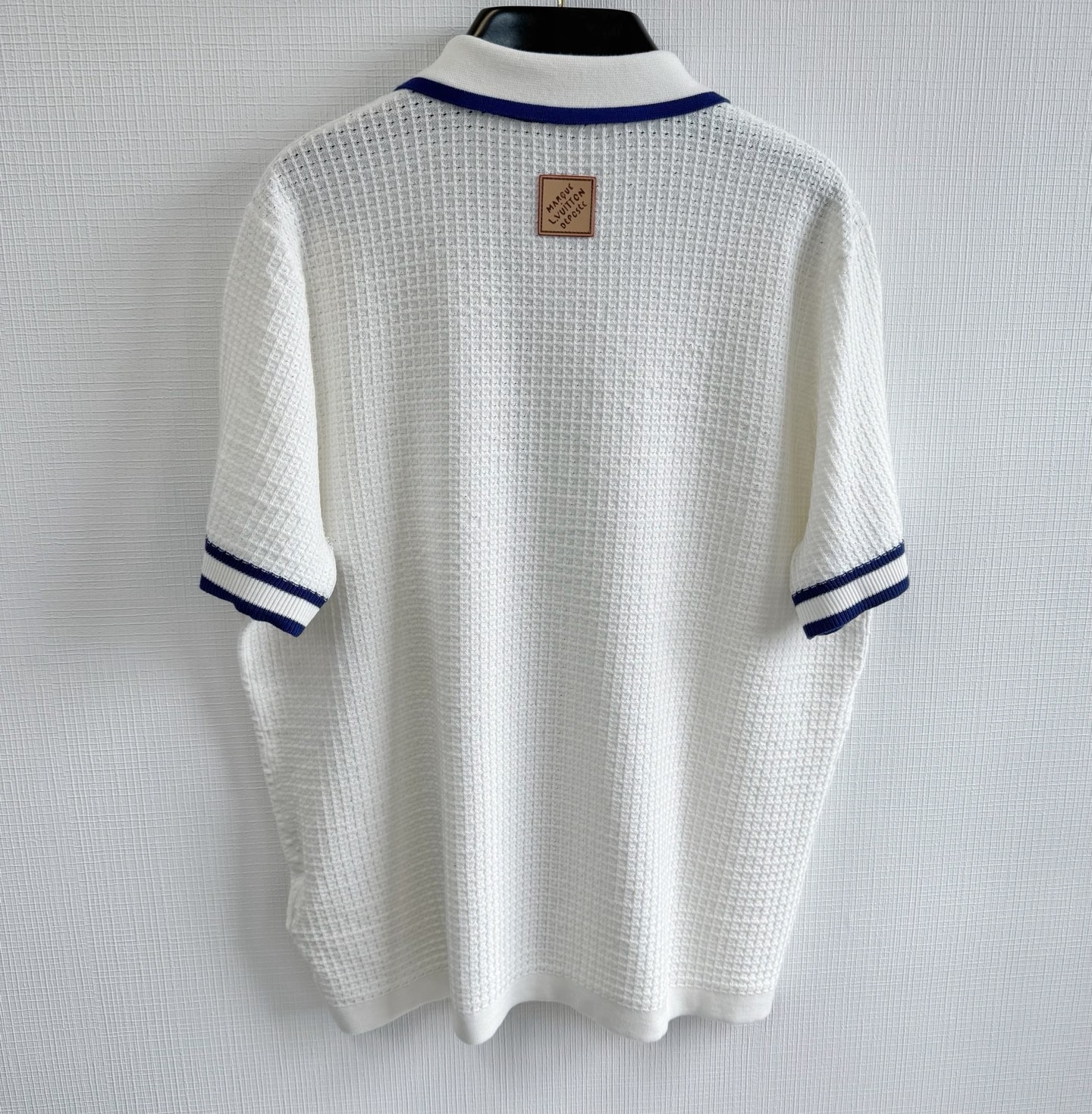 0525 L**V Waffle Signature Short-Sleeved Shirt 蜂巢紋翻領短袖襯衫⭕原單⭕