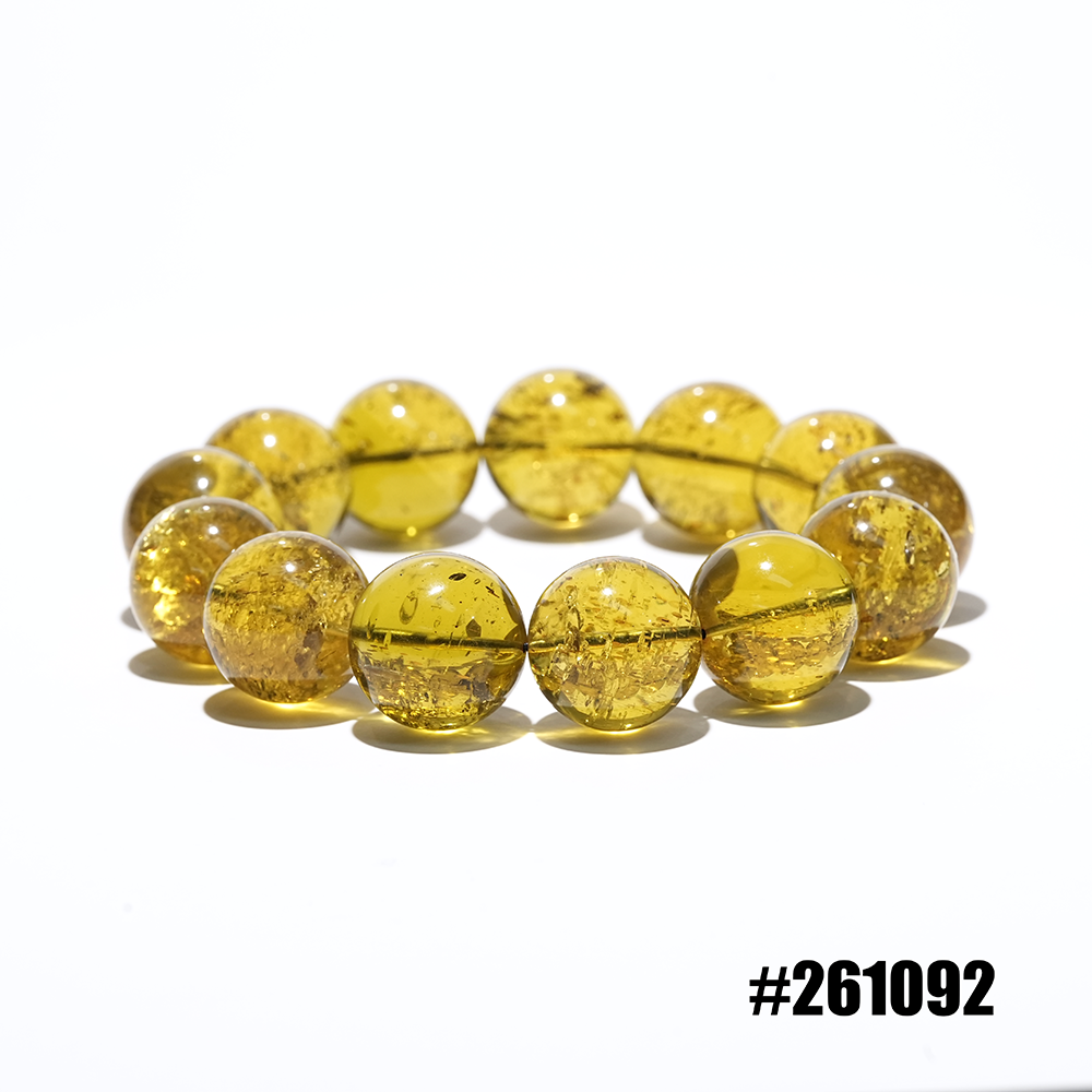 緬甸天然琥珀高品高藍雨花珀手串