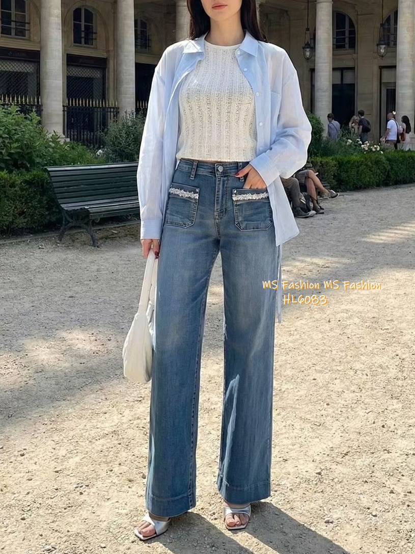 HL6083 韓國🌼Howluk前兩袋裝飾闊筒牛