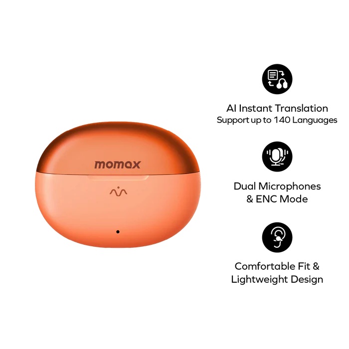 Momax 1-VIBE CLIP M.IN.D AI 夾耳式環境降噪耳機