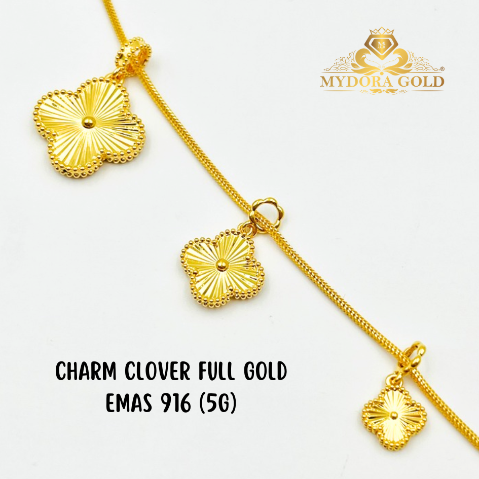 MYDORA Charm Clover Full Gold (5G) l EMAS 916/22K
