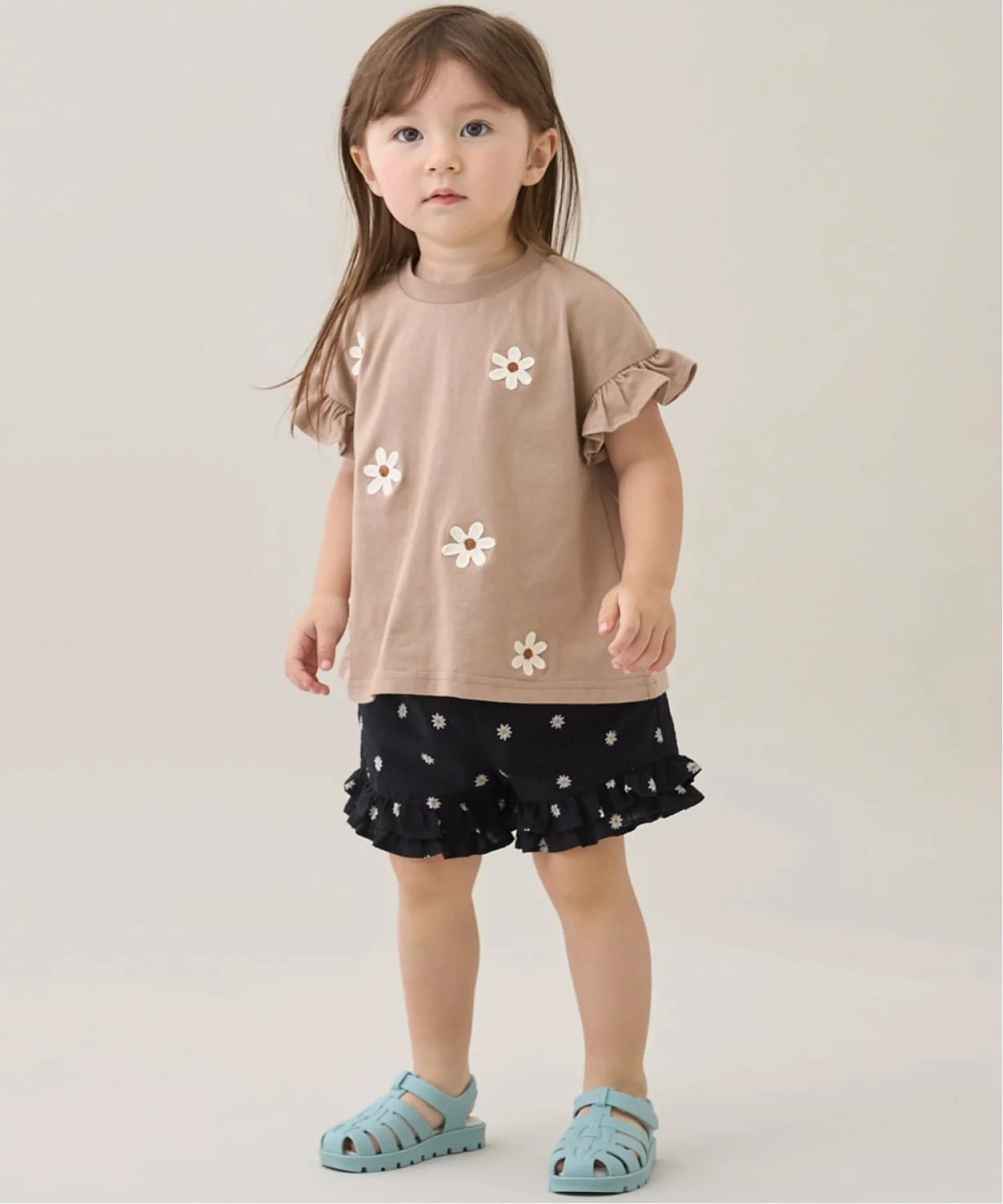 🆕【⭐訂購⭐】🇯🇵日本直送🌀可愛刺繡圖案 荷葉邊袖 接觸涼感 短袖Tee［4款選］🌀 [ELHA-0012][260902]