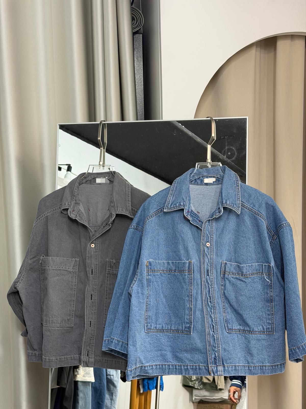 SS2625 復古寬鬆牛仔短恤