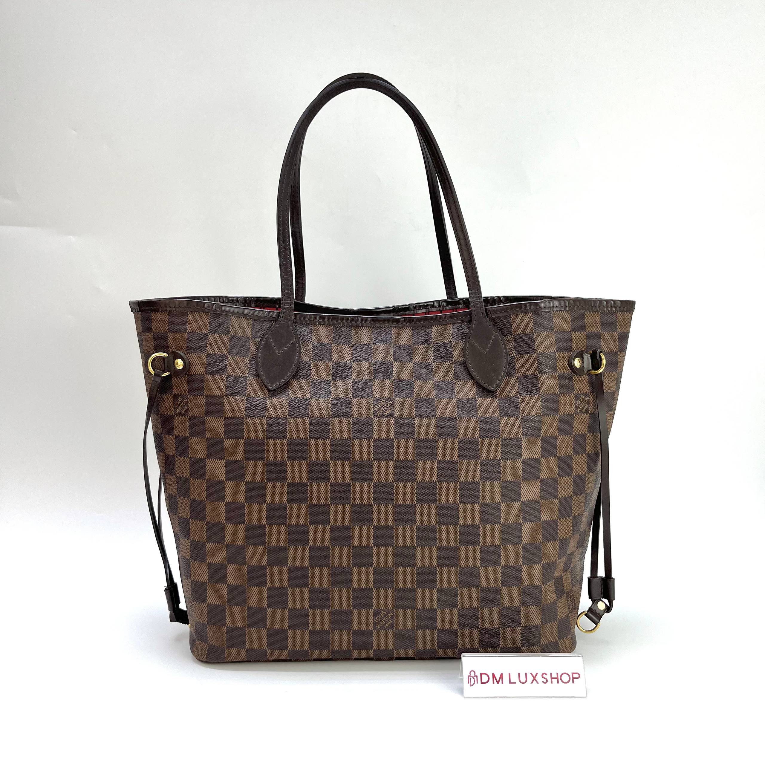 LV Neverfull Damier Ebene MM GHW