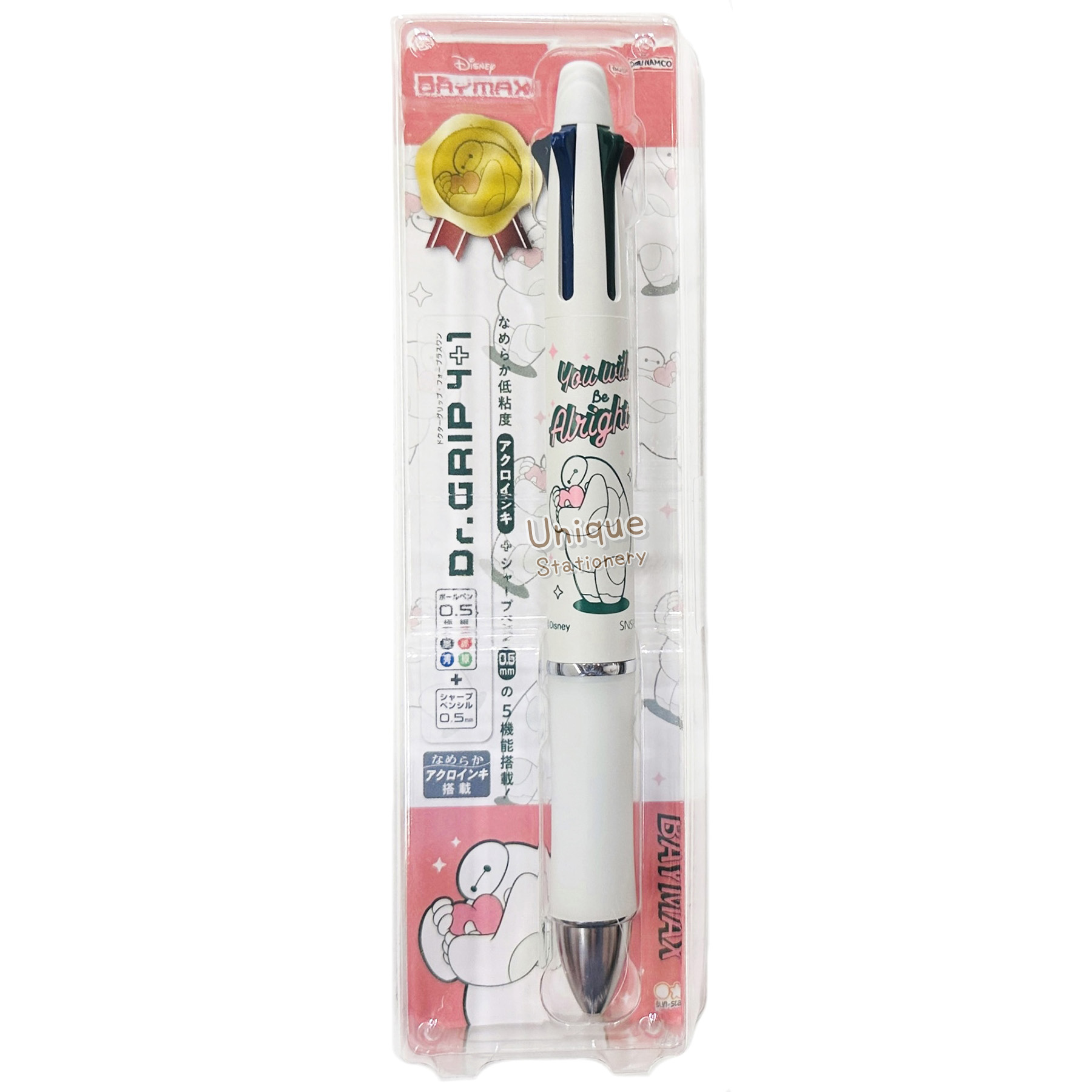 現貨｜Disney Baymax 大英雄聯盟 Pilot Dr.Grip 4+1 日本製 多功能 5用筆 0.5mm 4色原子筆 + 0.5mm 鉛芯筆 (S4659953)