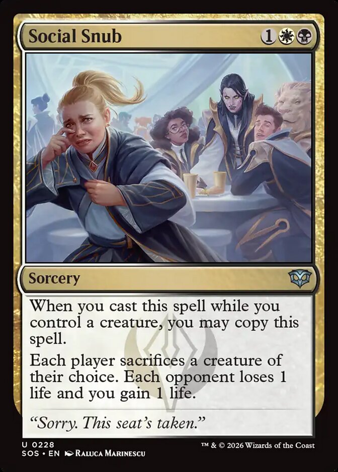 [EN] [Foil] Social Snub [SOS-228] U