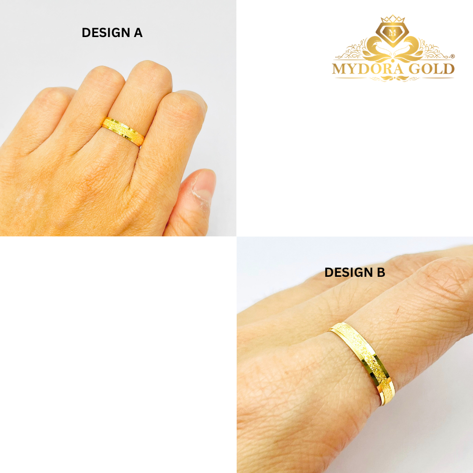 MYDORA Cincin Belah Rotan Pasir | EMAS 916/22K