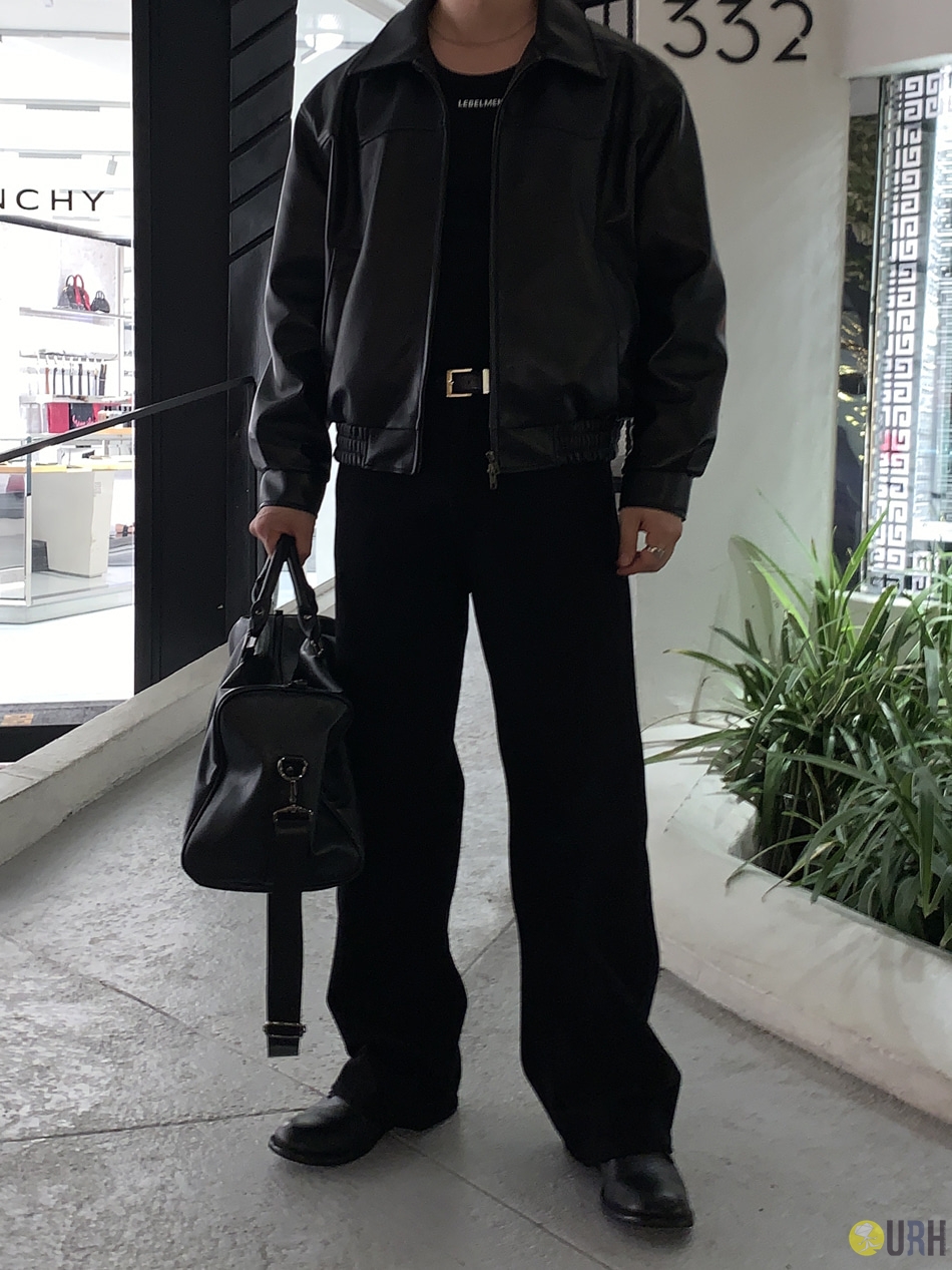 【100%保證韓國直送】韓國品牌原創系列 經典皮革大容量 Boston Big Travel Bag 👜 [Black] RL114885