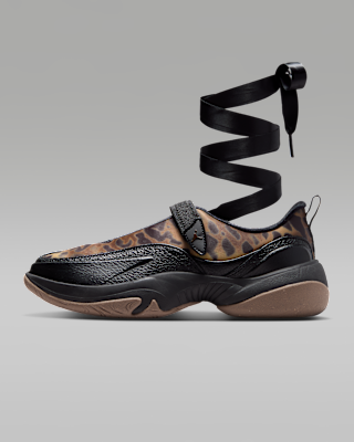 Jordan Pointe 芭蕾舞絲帶綁帶運動鞋［Leopard / Black］