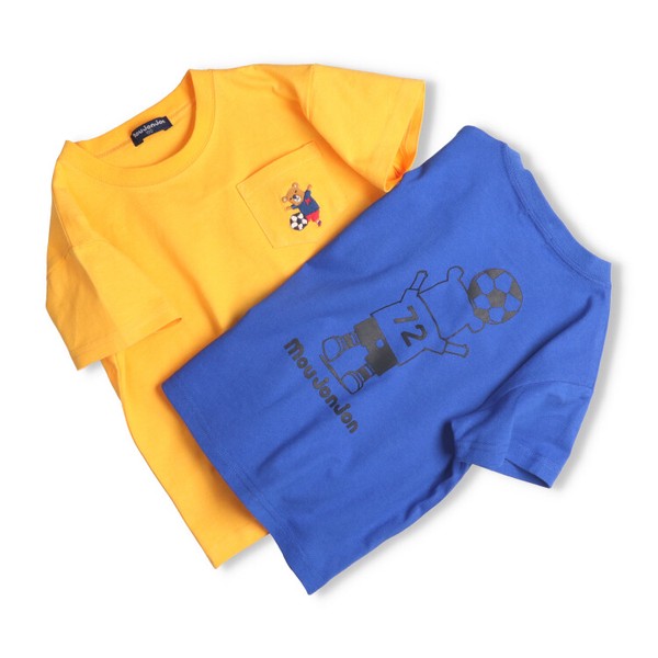 🆕【⭐訂購⭐】🌀 🇯🇵 日本直送 刺繡足球熊 背面印花 口袋短袖T恤［2款選］🌀 [ELDA-0094][260510]