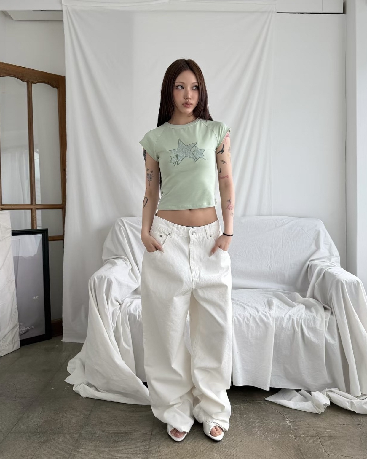 lace star raglan t-shirt