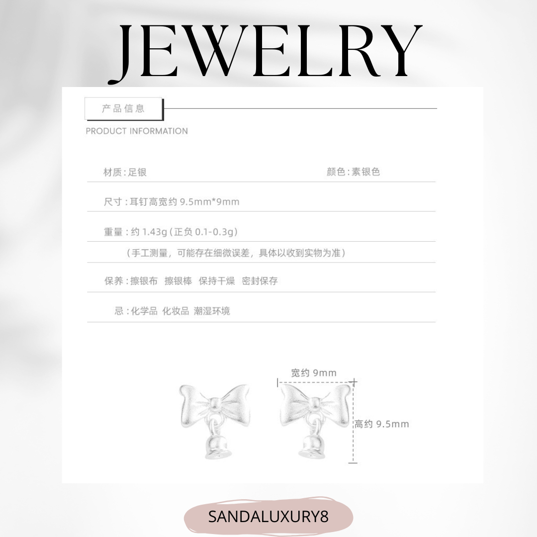 Bowknot Earrings for Women Girls Jewelry