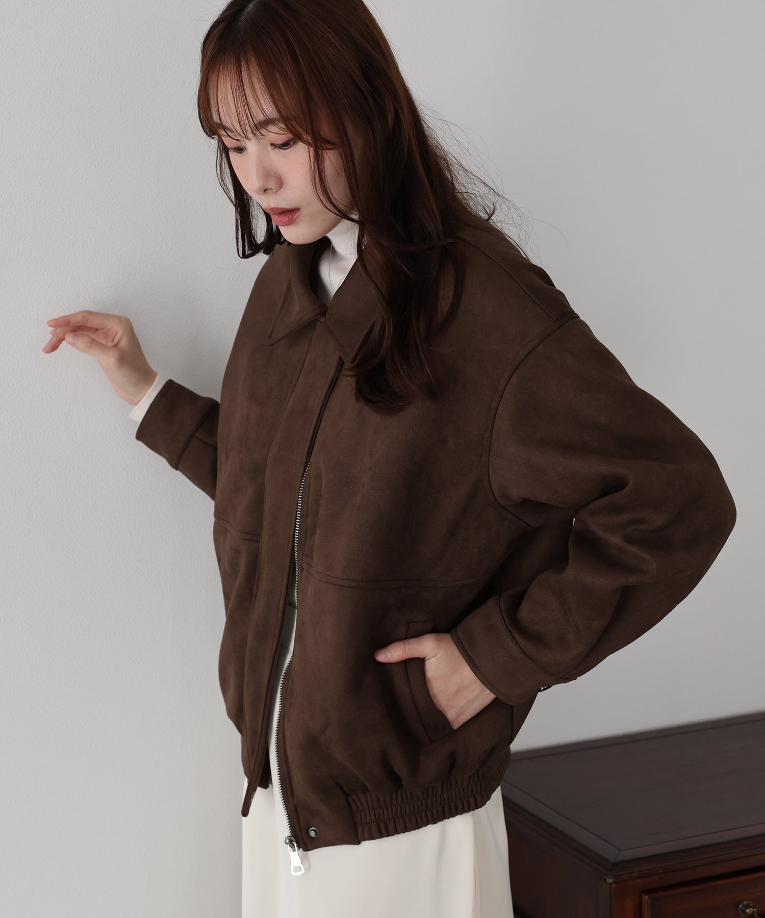 限量現貨<JP> 今季必備！復古麂皮質感外套* 2色入