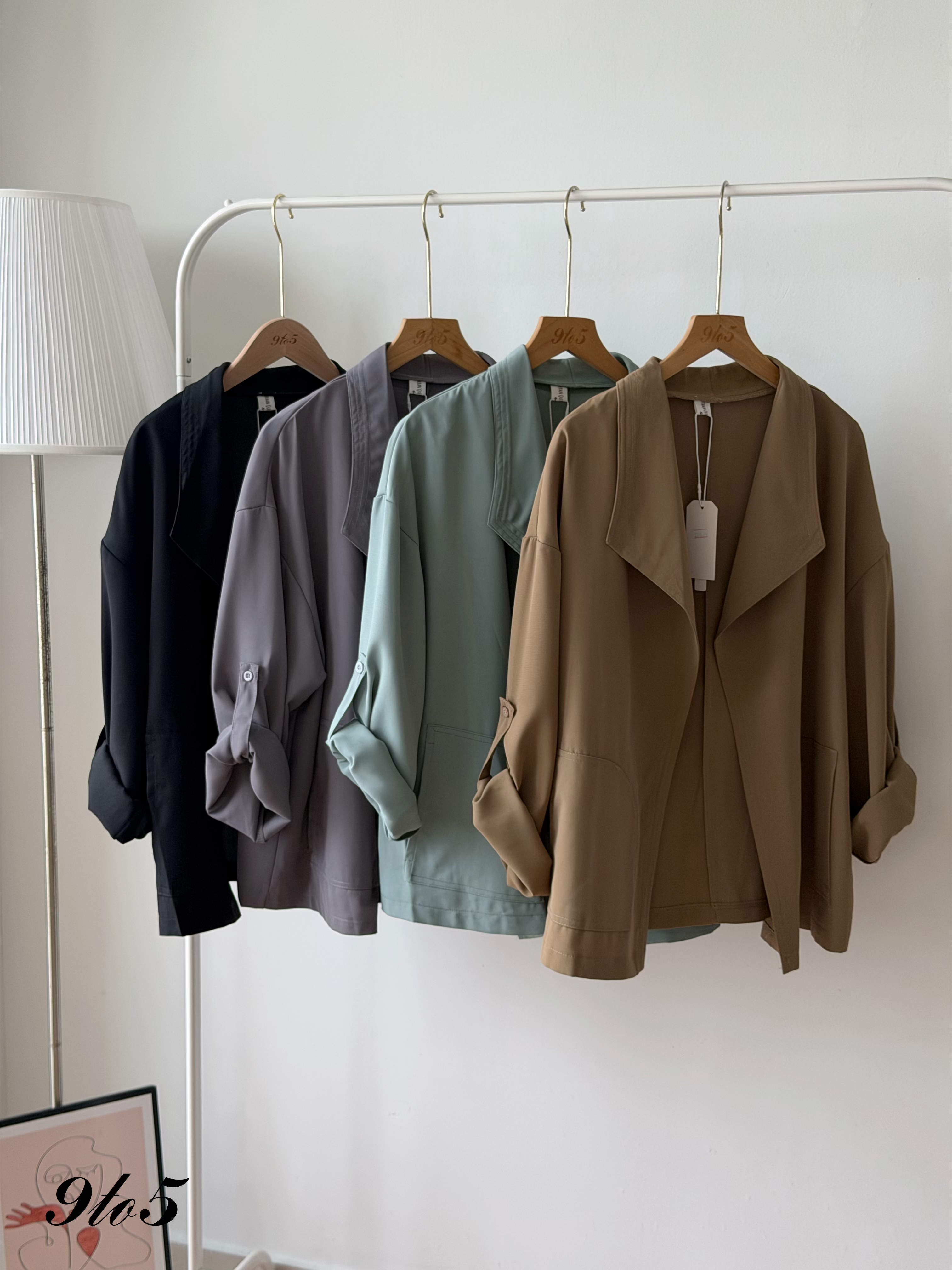 T4479 Long Sleeve Oversized Blazer - 4 Colors 
