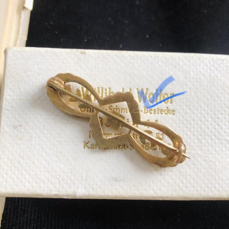 Antique Late Victorian Gold Filled Classic Collar Bar Brooch with Pink Rhinestone (MZ099)