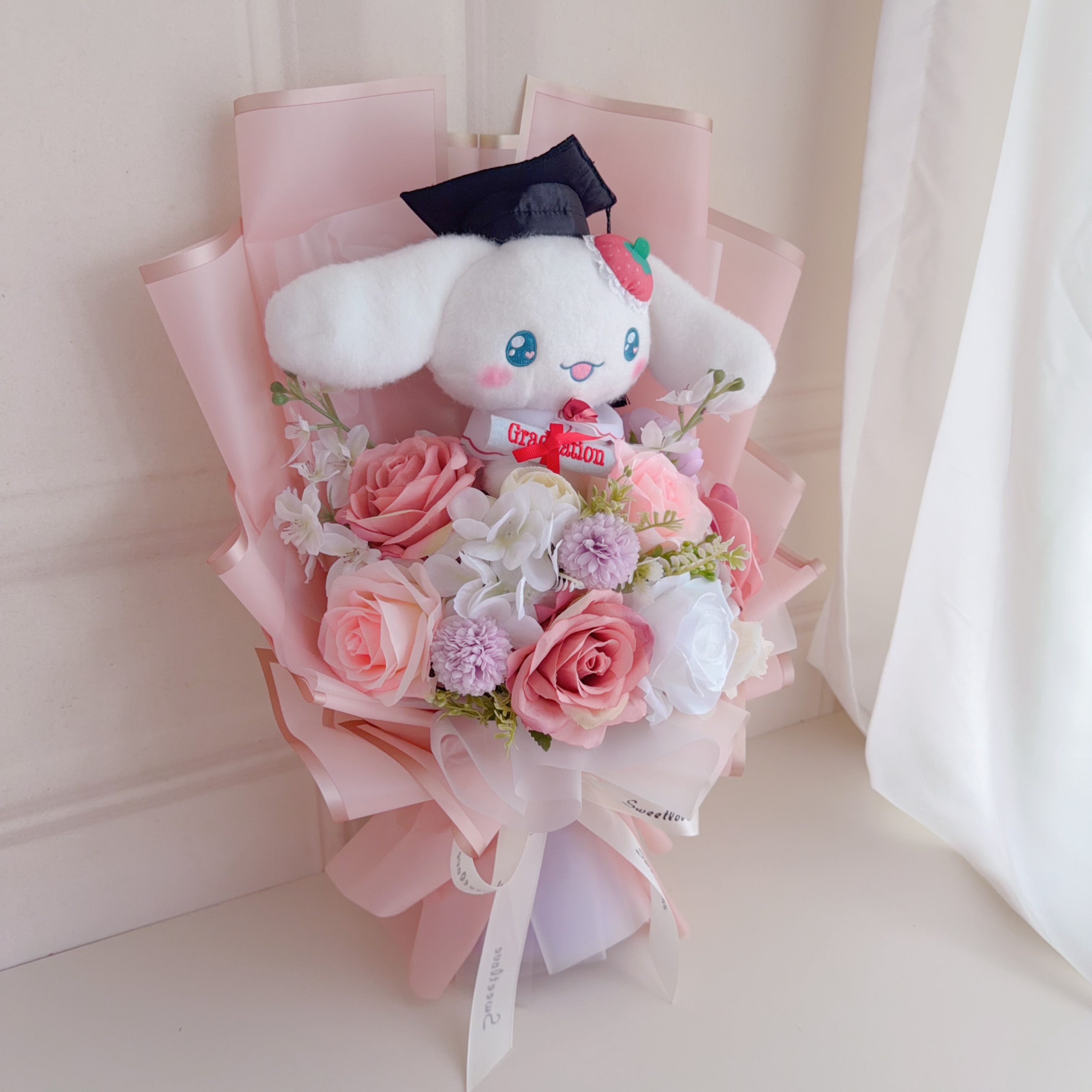 (現貨)肉桂狗畢業花束