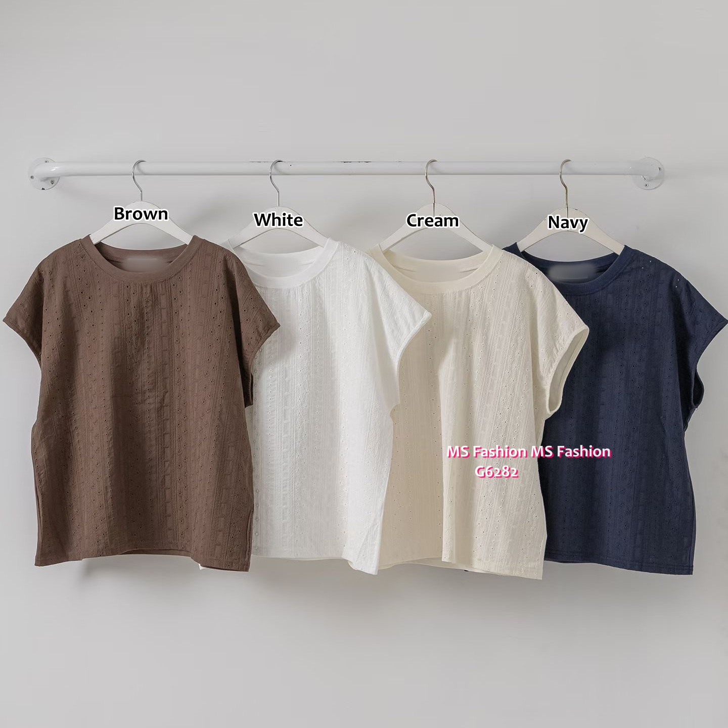 G6282 韓國🇰🇷淨色通花top