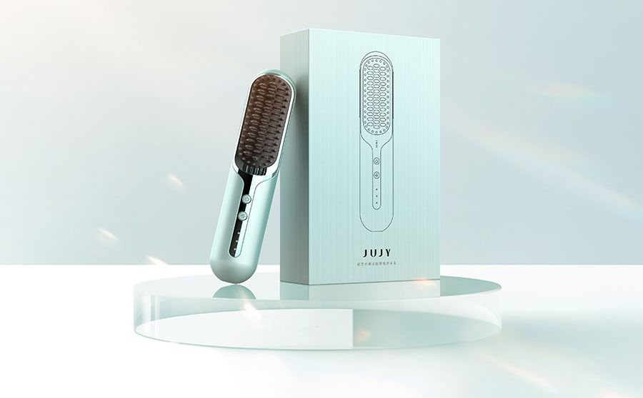 日本JUJY PlasmaCare護髮雙效等離子充插兩用速熱防燙百變造型無線直髮梳(GaN快充版)