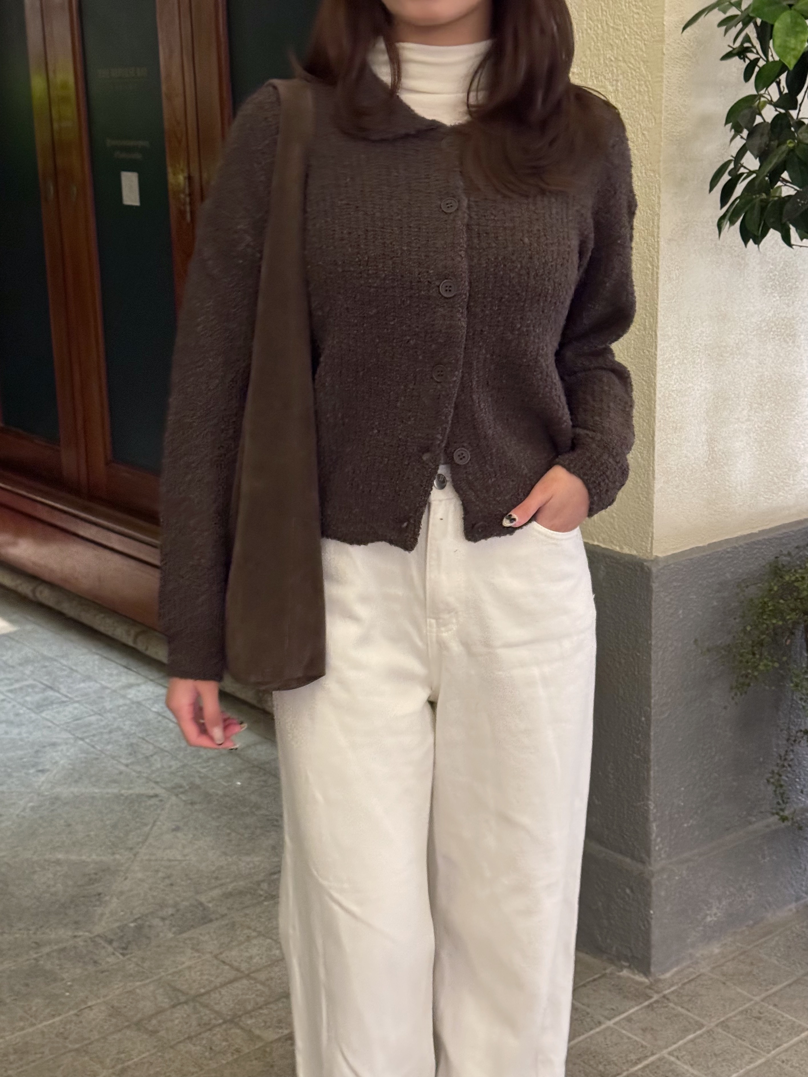 [超舒適不拮肉!]毛巾圈圈針織開鈕長袖上衣(四色入)