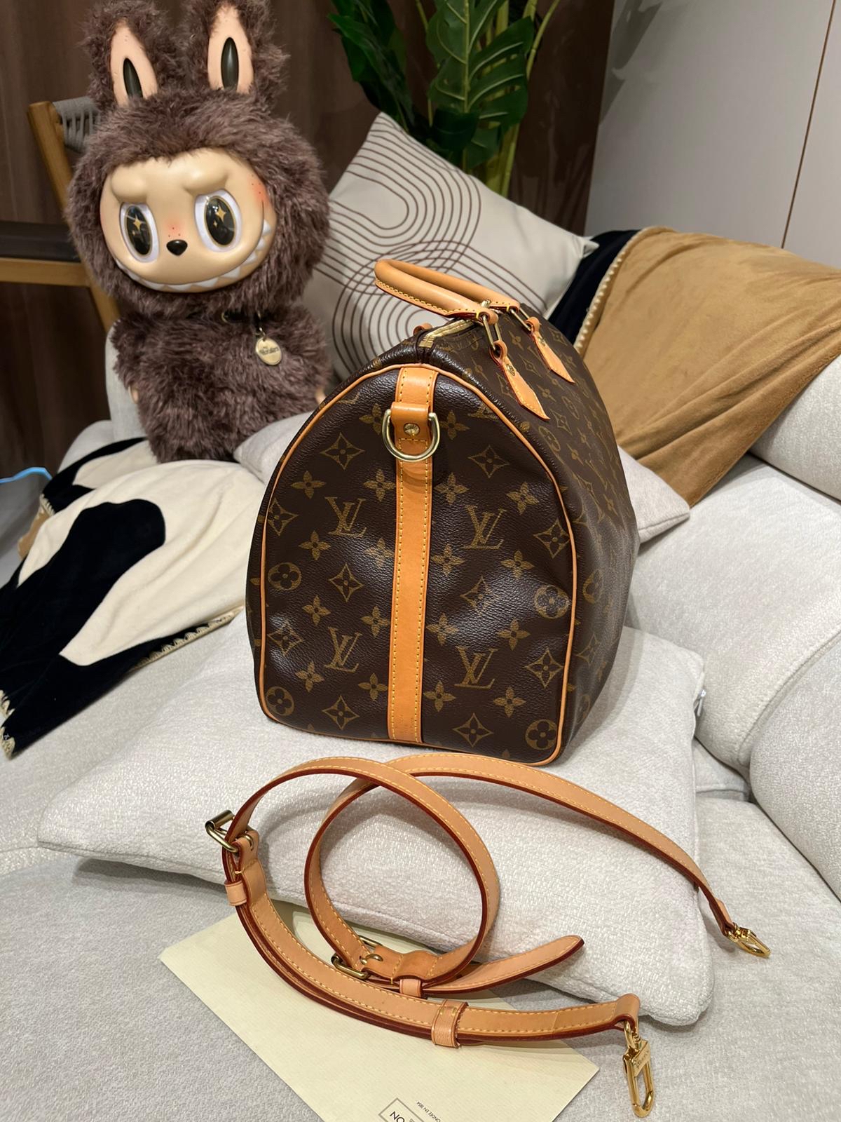 Lv Speedy Bandoulière 35 Monogram  100%Authentic, 98%New ✅收據✅Strap ✅Dust bag