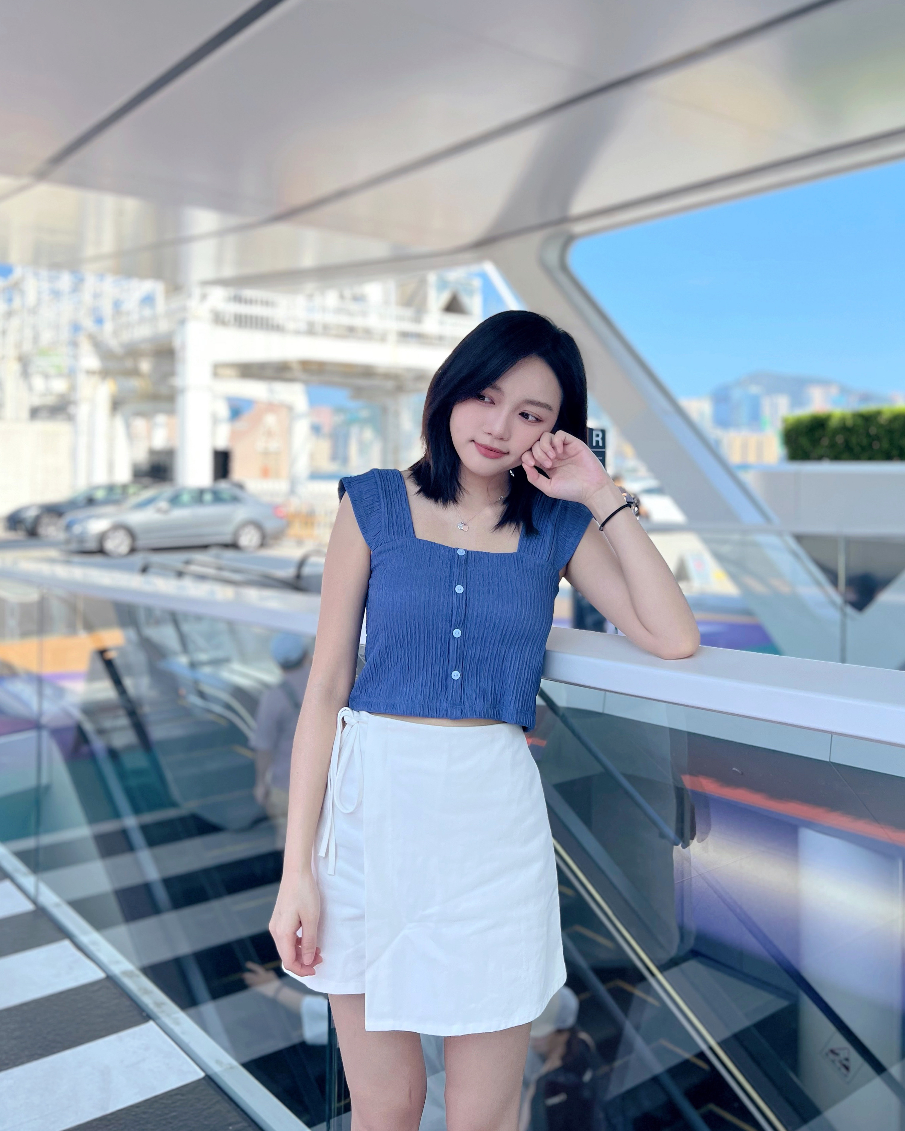 ♡︎TH - 涼感排扣小飛䄂上衣