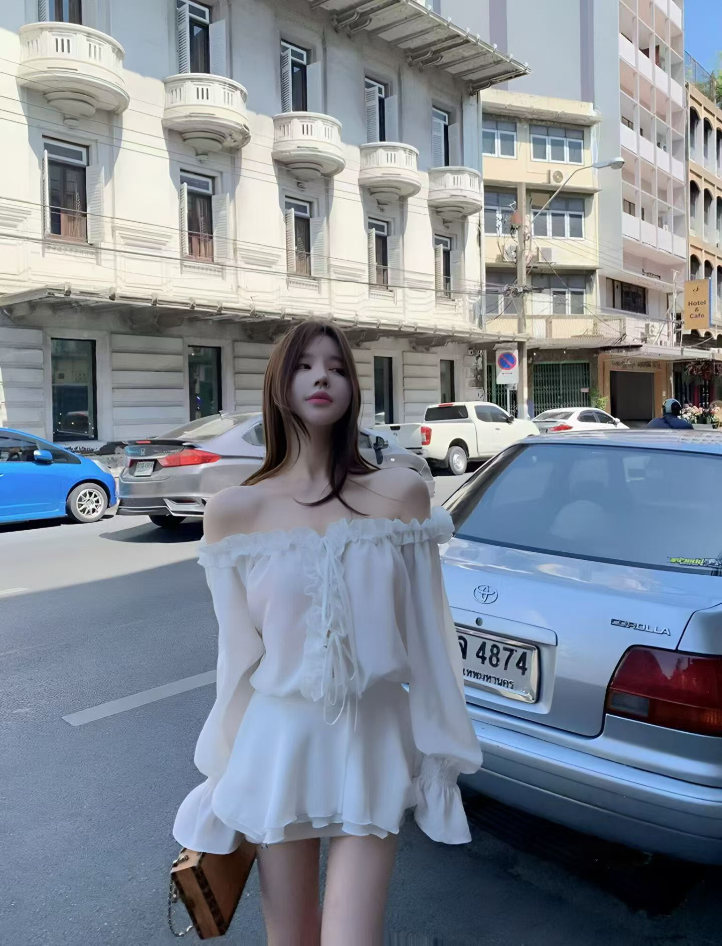 4555 Heiress Fairy Ruffle Co-ord "法式千金仙气荷叶边连身裙"