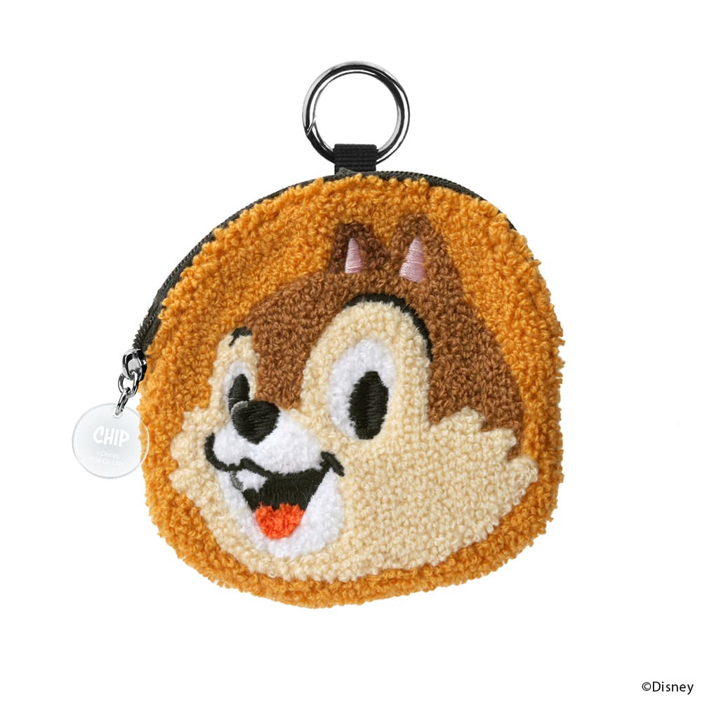 現貨｜Disney Chip & Dale 鋼牙 毛毛刺繡小袋 收納袋 Gadget Pouch (PG-DGP27CPD)