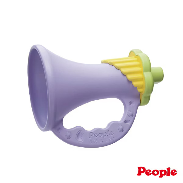 現貨🌸日本直送 |People日本智育系列彩色米的咬舔喇叭牙膠玩具(米製品玩具系列)