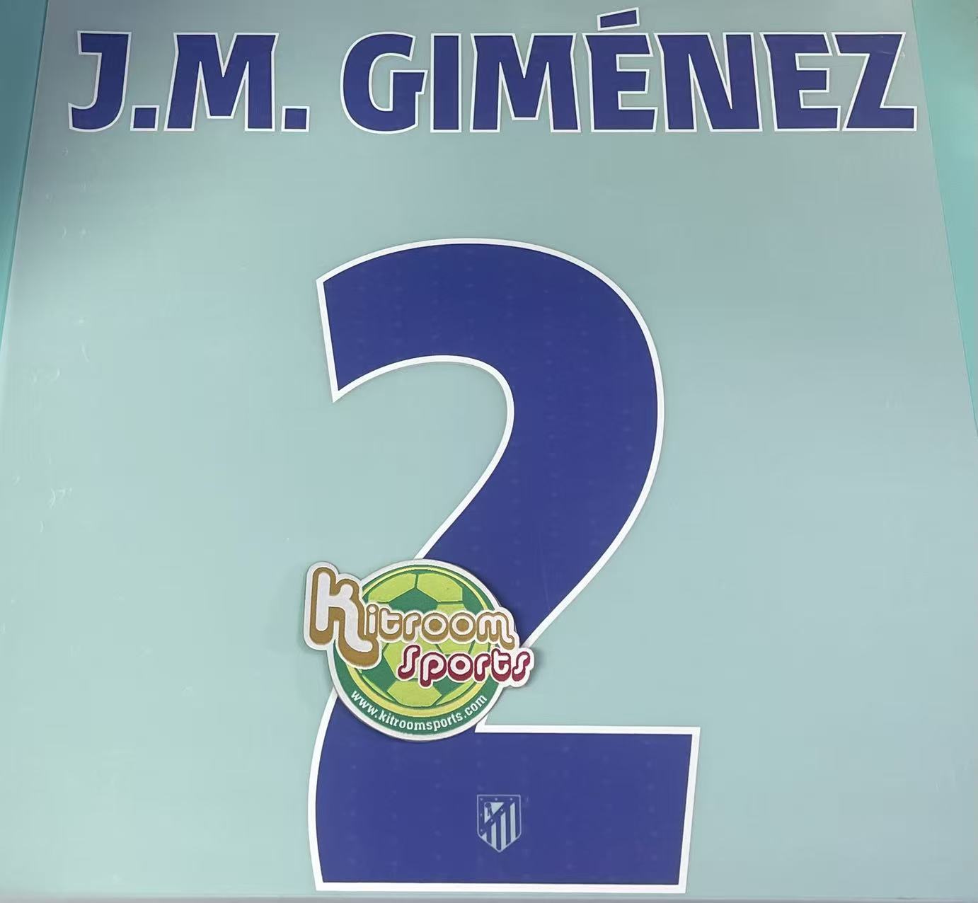 2025-26 Atlético Madrid Home UCL Nameset #2 J.M. GIMENEZ